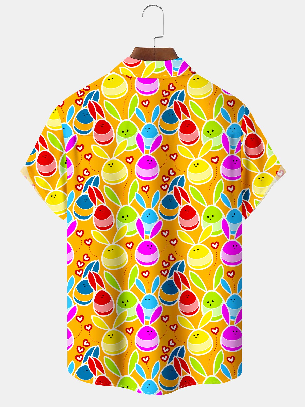 Men's Holiday Cartoon Easter Bunny Hawaiian Shirt