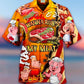 Hawaiian Shirt / Adults / S Men's Holiday Pork Food Wanna Rub My Meat Pattern Hawaiian Button Up Hawaiian Shirt