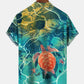 Men's Ocean Print Turtle Hawaiian Shirt