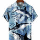Hawaiian Shirt / Adults / S Men's Ocean Shark Hawaiian Shirt