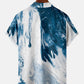 Men's Oil Painting Line Series Printing Casual Breathable Hawaiian Shirt