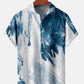 Hawaiian Shirt / Adults / S Men's Oil Painting Line Series Printing Casual Breathable Hawaiian Shirt