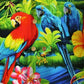 Men's Parrot Print Casual Breathable Hawaiian Shirt