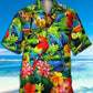 Hawaiian Shirt / Adults / S Men's Parrot Print Casual Breathable Hawaiian Shirt