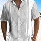 Hawaiian Shirt / Adults / S Men's Retro 3D Geometric Print Textured Bowling Hawaiian Shirt