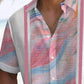 Men's Retro Gradient Contrast Print Hawaiian Shirt