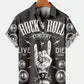 Hawaiian Shirt / Adults / S Men's Rock Poster Print Casual Loose Hawaiian Shirt