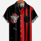 Hawaiian Shirt / Adults / S Men's Rose Cross Print Casual Vintage Bowling Hawaiian Shirt