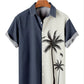 Hawaiian Shirt / Adults / S Men's Simple Coconut Patchwork Print Hawaiian Shirt