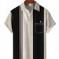 Hawaiian Shirt / Adults / S Men's Stripes Bowling Casual Hawaiian Shirt