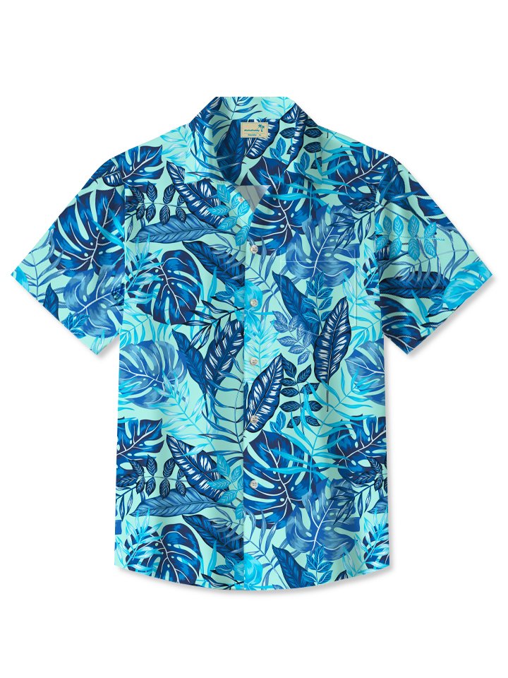 Hawaiian Shirt / Adults / S Men's Tropical Leaves Hawaiian Shirt