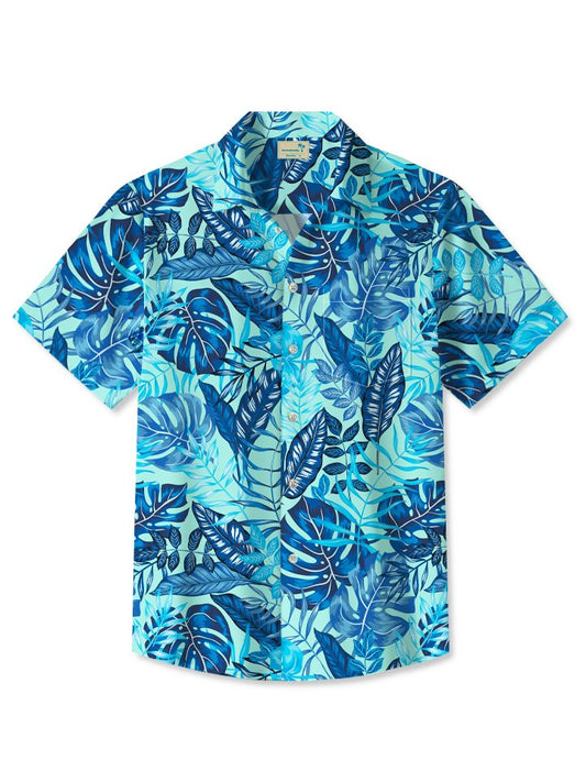Hawaiian Shirt / Adults / S Men's Tropical Leaves Hawaiian Shirt