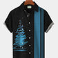 Hawaiian Shirt / Adults / S Men's Vintage Bowling Christmas Hawaiian Button Hawaiian Shirt