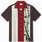 Hawaiian Shirt / Adults / S Men's Vintage Bowling Music Symbol Print Casual Hawaiian Shirt