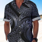 Men's Vintage Geometric Ethnic Gradient Print Hawaiian Shirt