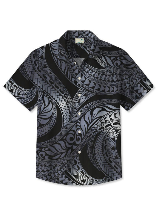 Hawaiian Shirt / Adults / S Men's Vintage Geometric Ethnic Gradient Print Hawaiian Shirt