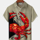 Hawaiian Shirt / Adults / S Men's Vintage Holiday Crab Sea Life Hawaiian Shirt