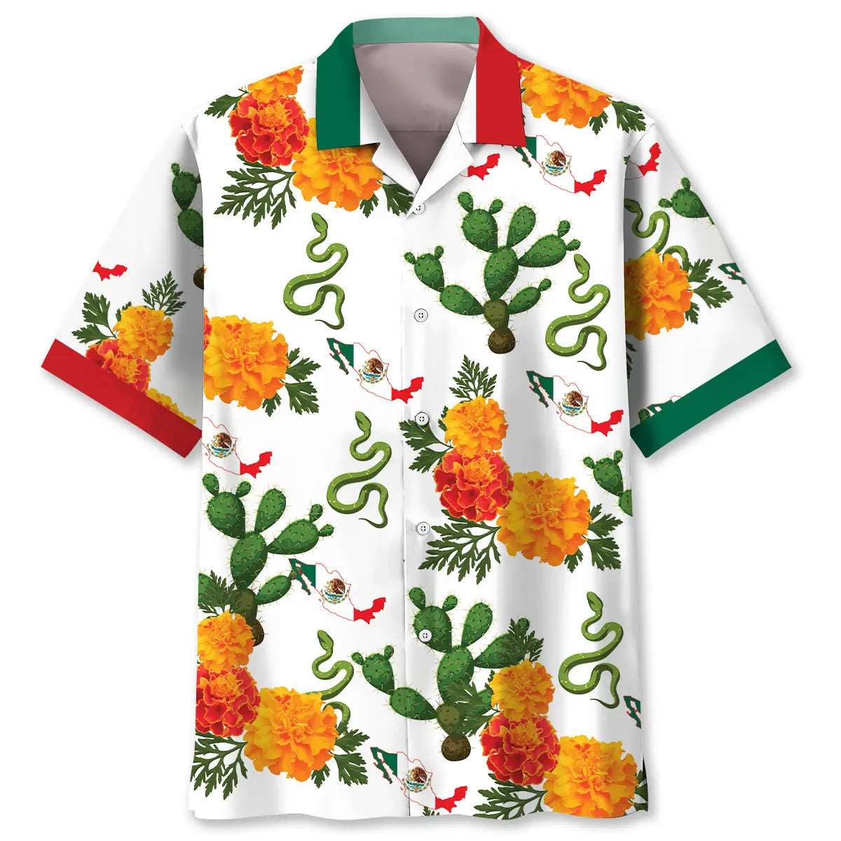 Hawaiian Shirt / Adults / S Mexico Cactus Hawaiian Shirt