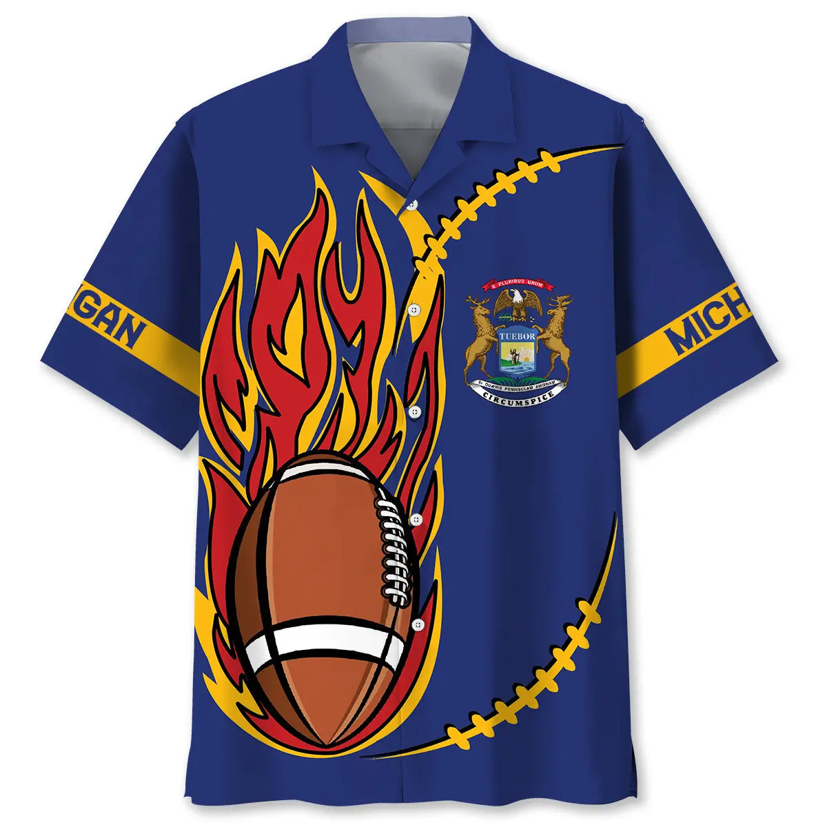 Hawaiian Shirt / Adults / S Michigan State Football Love Hawaiian Shirt