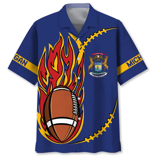 Hawaiian Shirt / Adults / S Michigan State Football Love Hawaiian Shirt