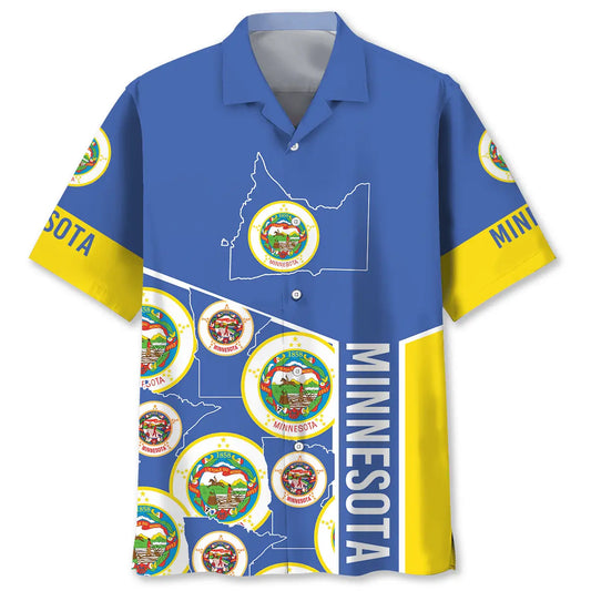 Hawaiian Shirt / Adults / S Minnesota State Hawaiian Shirt