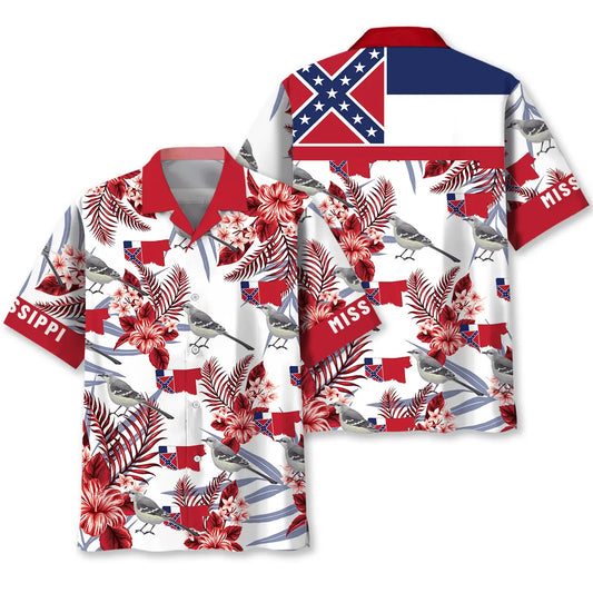 Hawaiian Shirt / Adults / S Mississippi Proud Hawaiian Shirt