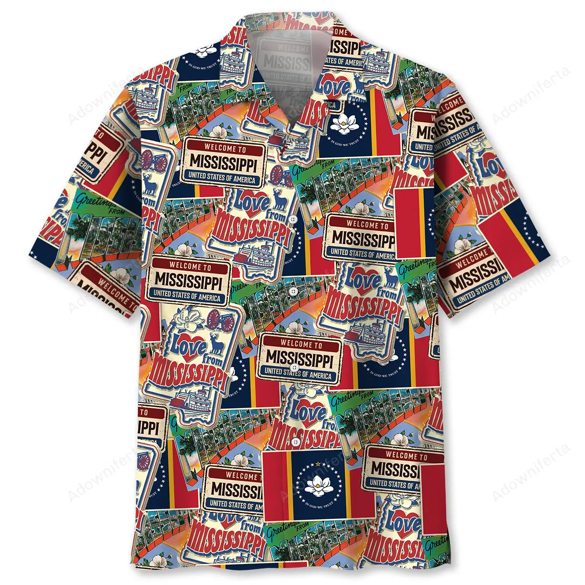 Hawaiian Shirt / Adults / S Mississippi Proud Vintage Hawaiian Shirt