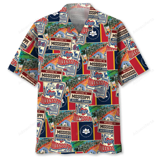 Hawaiian Shirt / Adults / S Mississippi Proud Vintage Hawaiian Shirt