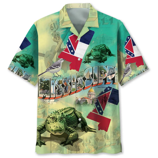Hawaiian Shirt / Adults / S Mississippi State Hawaiian Shirt