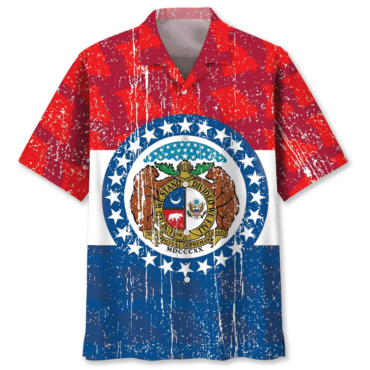 Hawaiian Shirt / Adults / S Missouri State Flag Hawaiian Shirt