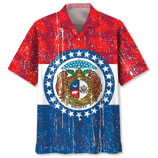 Hawaiian Shirt / Adults / S Missouri State Flag Hawaiian Shirt