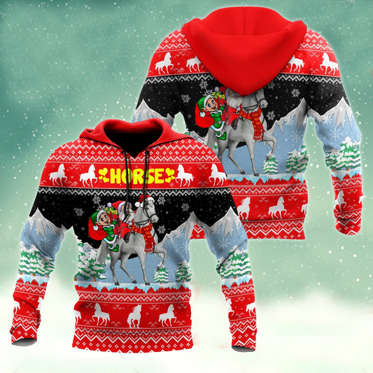 Christmas Horse All Over Print Graphic – 3D Hoodie