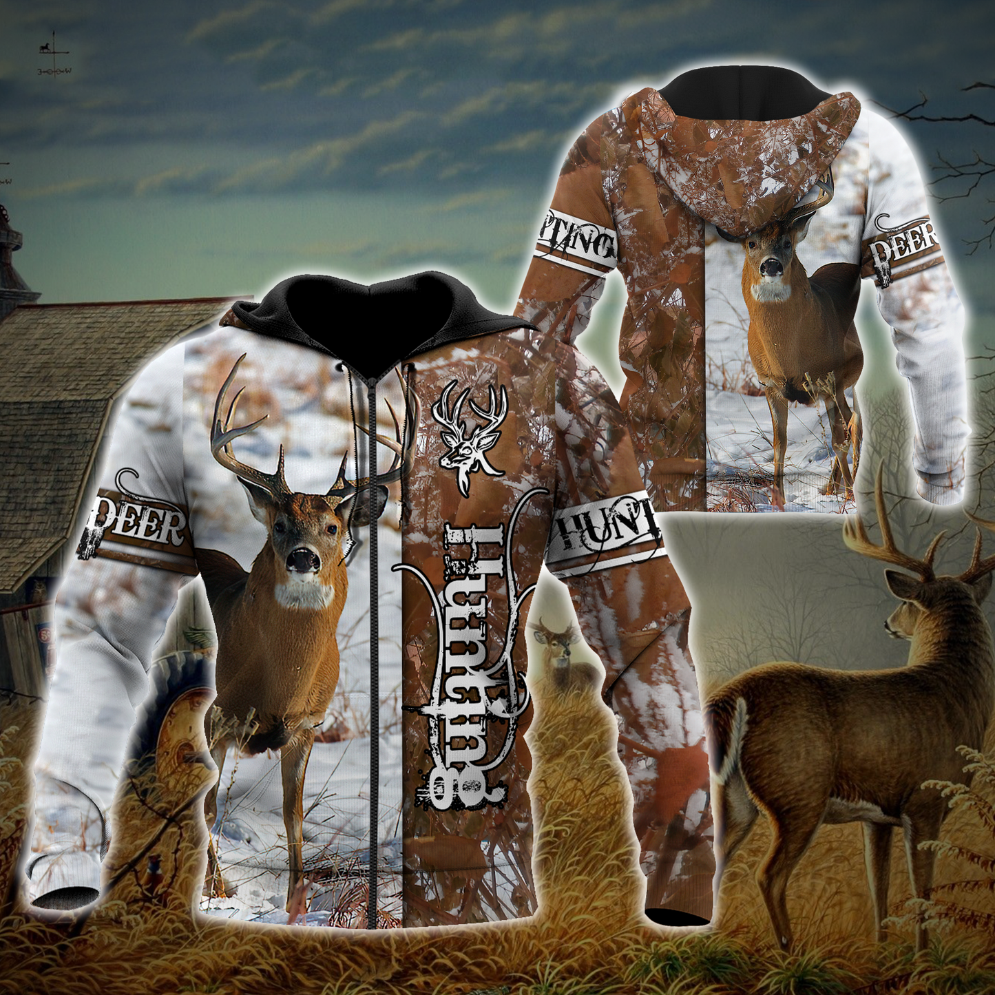 Collection Hunting Love Deer – 3D Hoodie