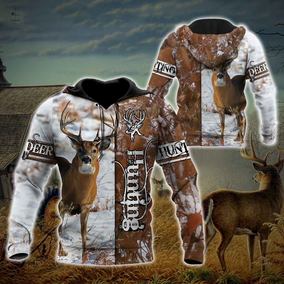 Collection Hunting Love Deer – 3D Hoodie
