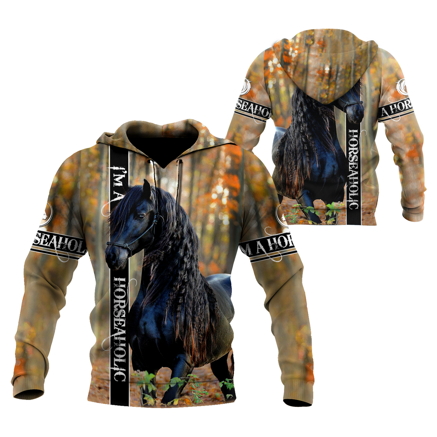 Friesian Horse All Over Print Graphic – 3D Hoodie