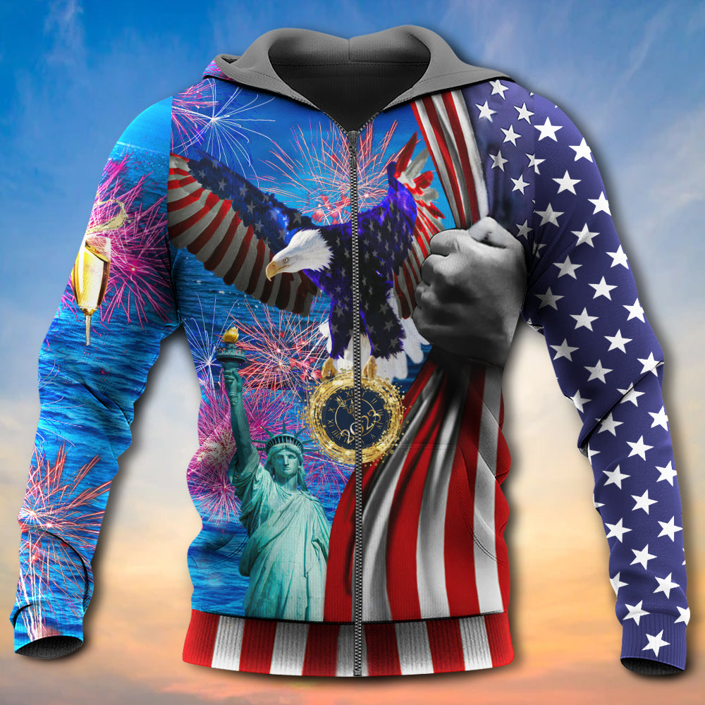 New Year New America Style - 3D Hoodie