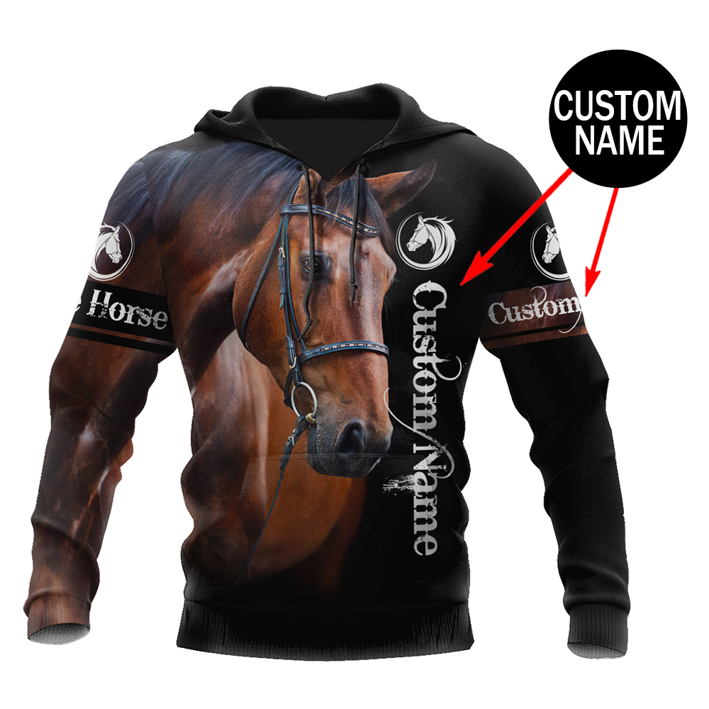 Love Horse All Over Print Art – 3D Hoodie
