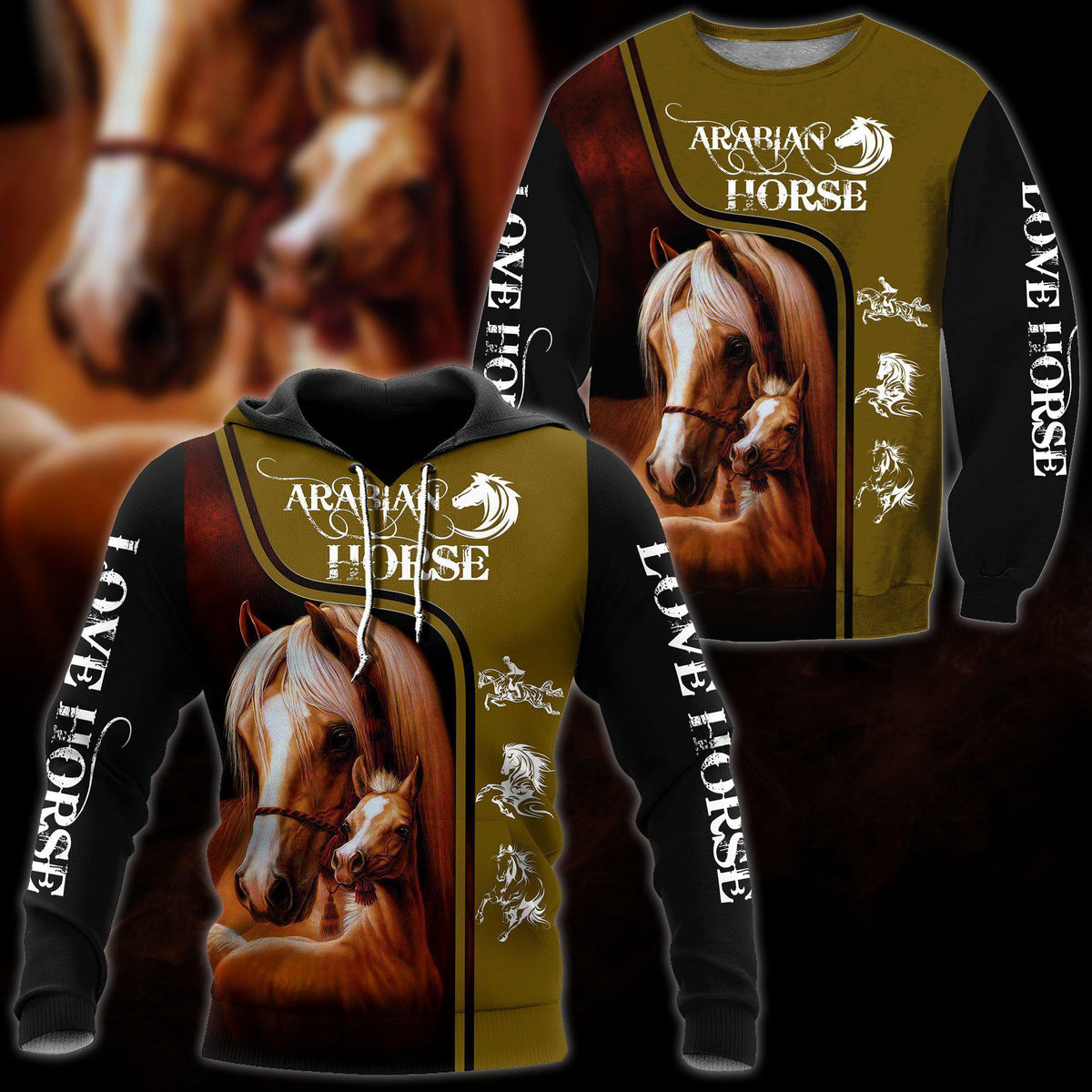 Arabian Horse All Over Print Graphic – 3D Hoodie