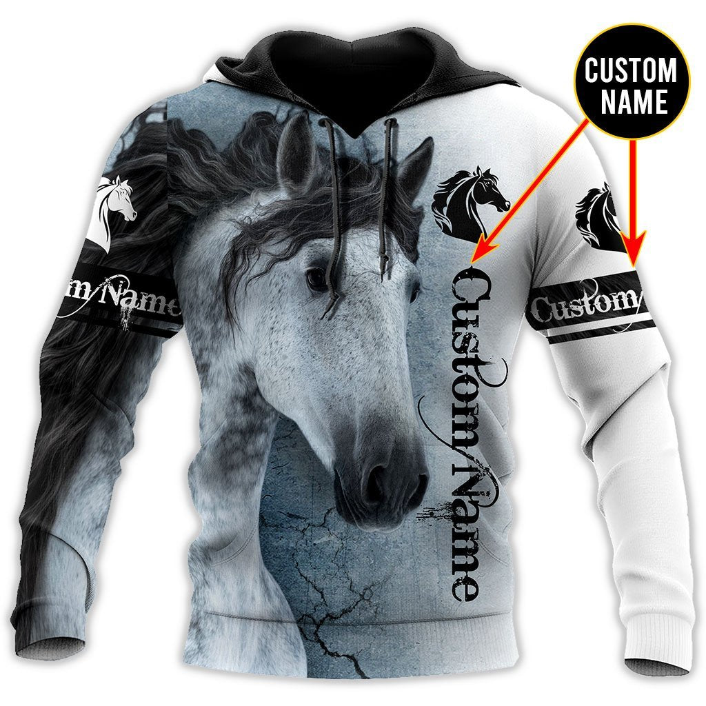 Horse Nice Style Custom Name Art – 3D Hoodie