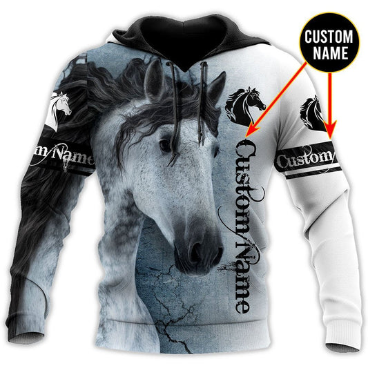 Horse Nice Style Custom Name Art – 3D Hoodie