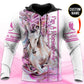 Pink Horse Custom Name Art – 3D Hoodie