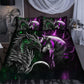 Green And Purple Dragon And Wolf Fantasy Bedding Cover For Fantasy Bedroom Decor