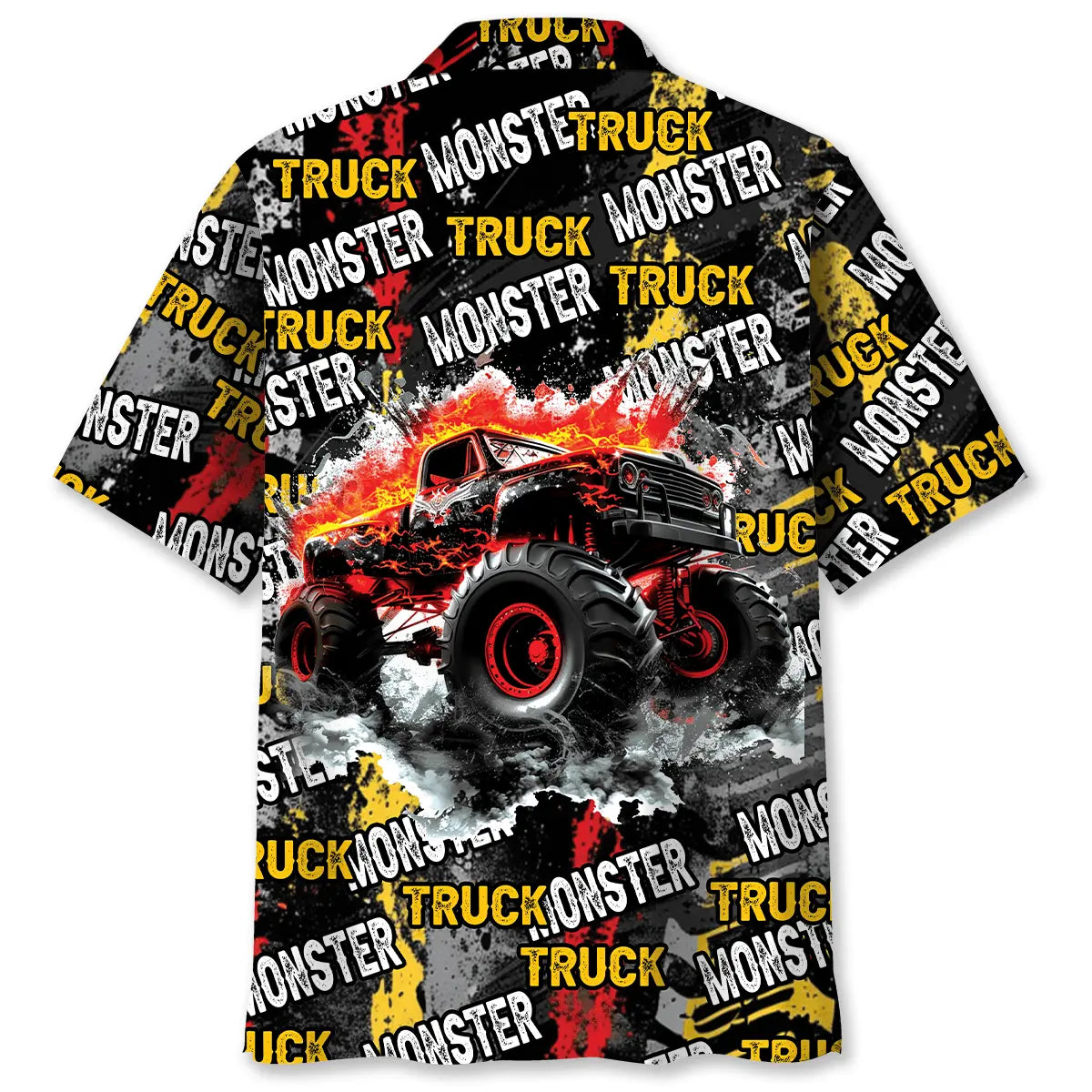 Monster Truck Fire Hawaiian Shirt
