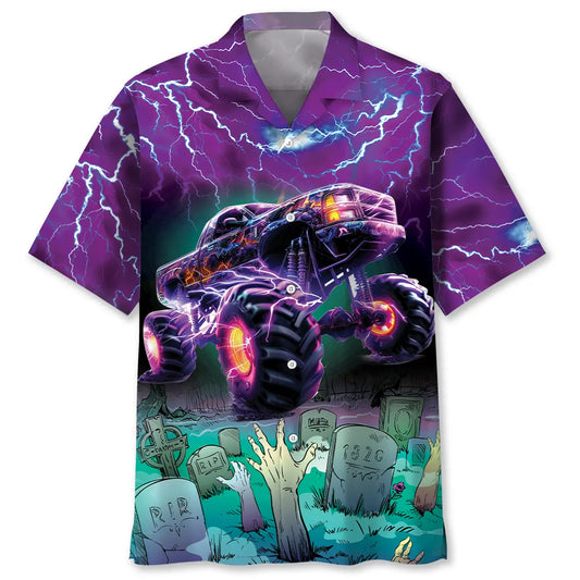 Hawaiian Shirt / Adults / S Monster Truck Lightning Hawaiian Shirt