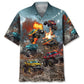 Hawaiian Shirt / Adults / S Monster Truck Racing Hawaiian Shirt