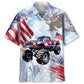 Hawaiian Shirt / Adults / S Monster Truck USA Hawaiian Shirt