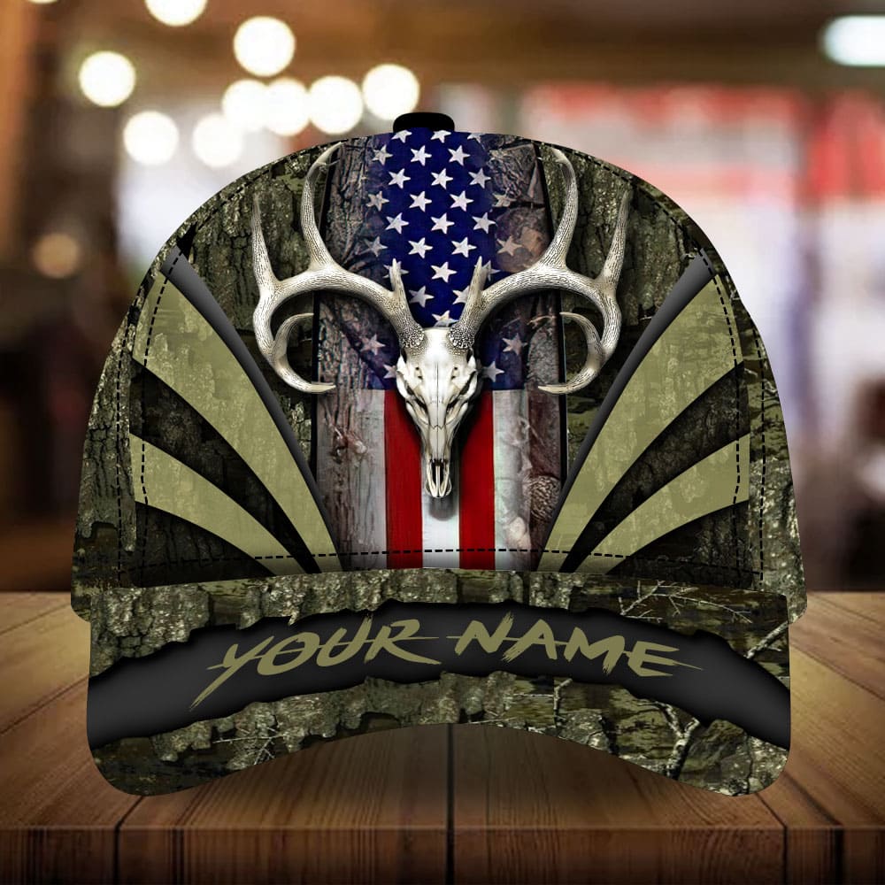 New Skull Deer Hunting Personalized – Classic Cap