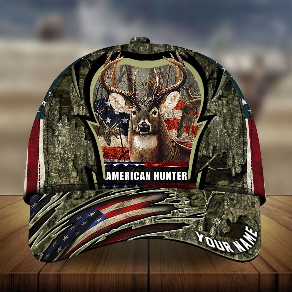 Premium American Hunter Deer Hunting Personalized – Classic Cap