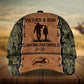 Moss / One Size Premium Loralle Father And Son Hunting Classic Cap 3D Multicolor Personalized CAPC02DUC130222 - Owls Matrix LTD