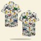 Hawaiian Shirt / Adults / S Motocross Duck Unisex Hawaiian Shirt Aloha Shirt Summer Vibe Dirt Bike and Fancy Duck Pattern